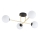 Hanglamp met vaste pendel MAGNUM 4xE14/10W/230V wit/goud/zwart