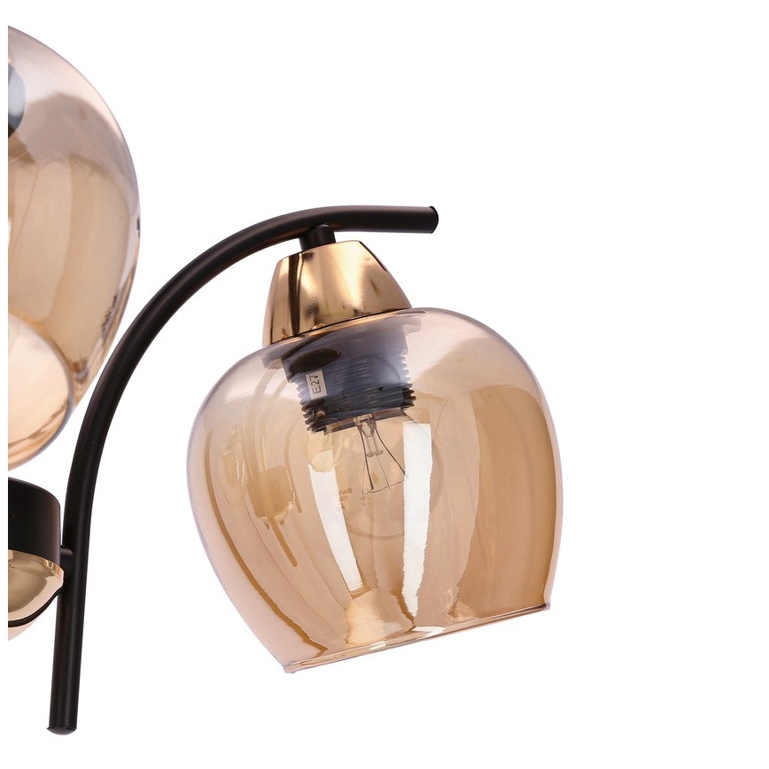 Hanglamp met vaste pendel MERRA 3xE27/40W/230V zwart/beige