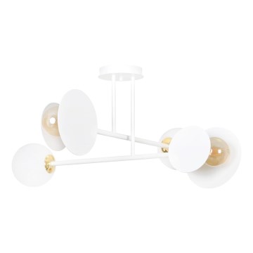 Hanglamp met vaste pendel MINERVA 2xE27/15W + 2xE14/10W/230V wit