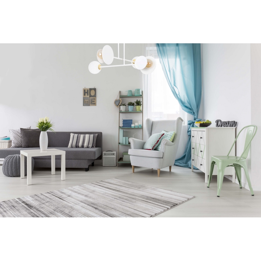 Hanglamp met vaste pendel MINERVA 2xE27/15W + 2xE14/10W/230V wit