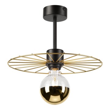 Hanglamp met vaste pendel MONTANA 1xE27/15W/230V diameter 30 cm goud/zwart