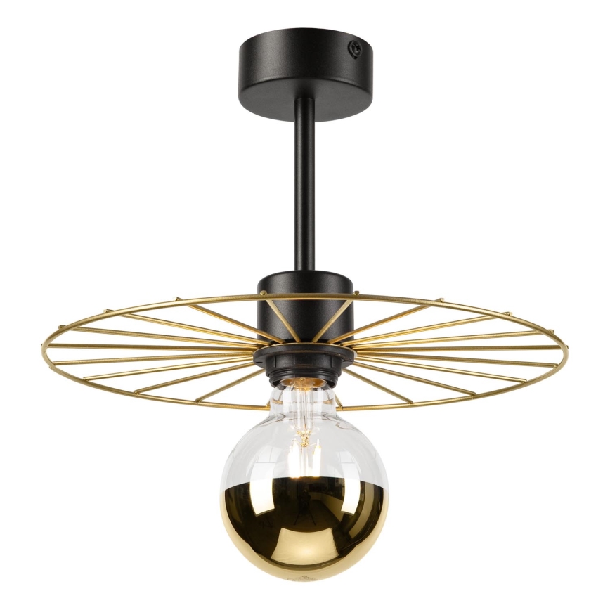 Hanglamp met vaste pendel MONTANA 1xE27/15W/230V diameter 30 cm goud/zwart