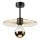 Hanglamp met vaste pendel MONTANA 1xE27/15W/230V diameter 30 cm goud/zwart