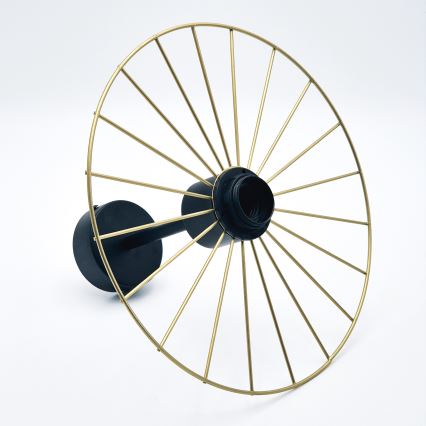 Hanglamp met vaste pendel MONTANA 1xE27/15W/230V diameter 30 cm goud/zwart