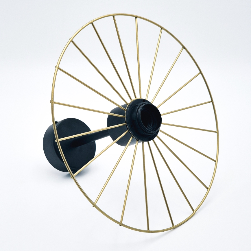 Hanglamp met vaste pendel MONTANA 1xE27/15W/230V diameter 30 cm goud/zwart