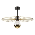 Hanglamp met vaste pendel MONTANA 1xE27/15W/230V diameter 45 cm goud/zwart