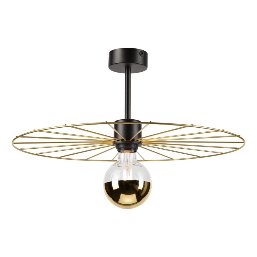 Hanglamp met vaste pendel MONTANA 1xE27/15W/230V diameter 45 cm goud/zwart