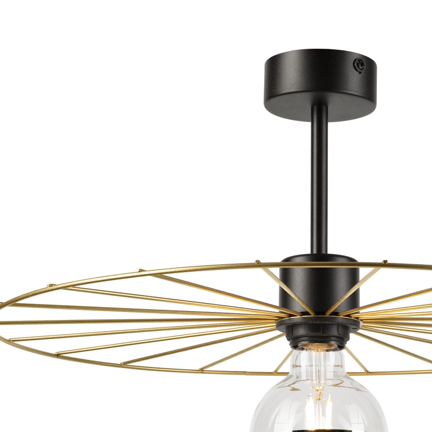 Hanglamp met vaste pendel MONTANA 1xE27/15W/230V diameter 45 cm goud/zwart