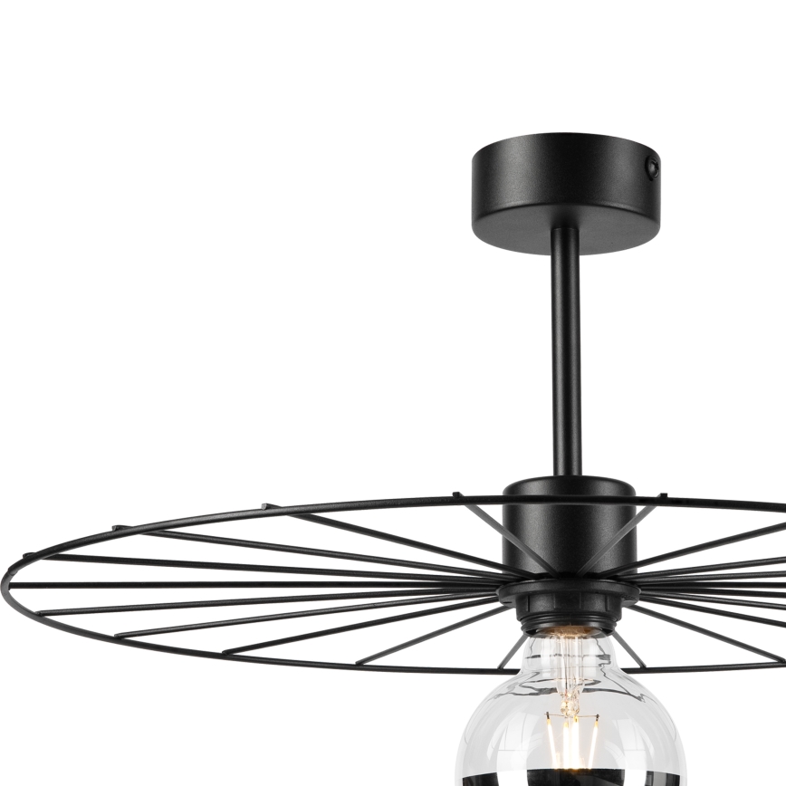 Hanglamp met vaste pendel MONTANA 1xE27/15W/230V diameter 45 cm zwart
