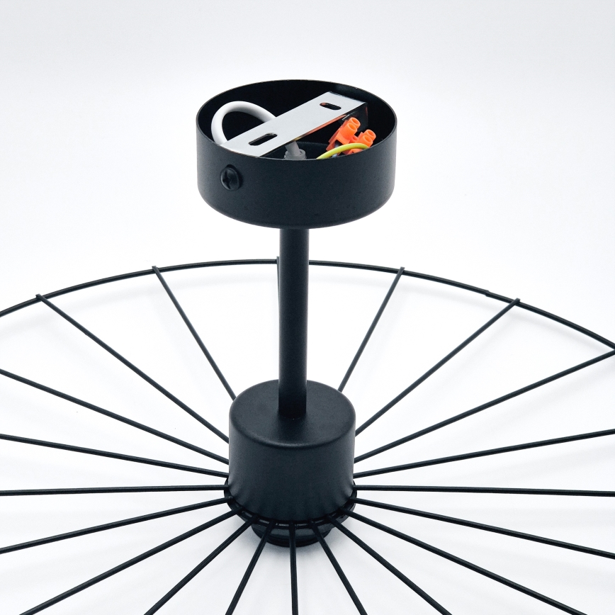 Hanglamp met vaste pendel MONTANA 1xE27/15W/230V diameter 45 cm zwart