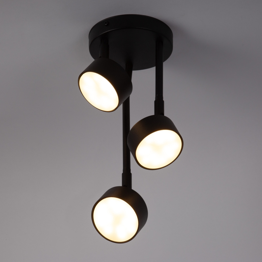 Hanglamp met vaste pendel NEMO 3xGX53/12W/230V zwart