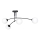 Hanglamp met vaste pendel PREGOS 4xE14/10W/230V zwart