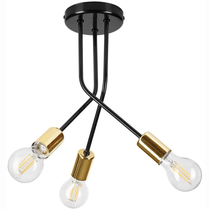 Hanglamp met vaste pendel PRIYA 3xE27/15W/230V zwart