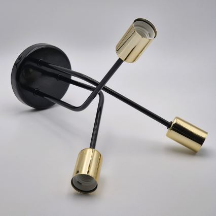 Hanglamp met vaste pendel PRIYA 3xE27/15W/230V zwart