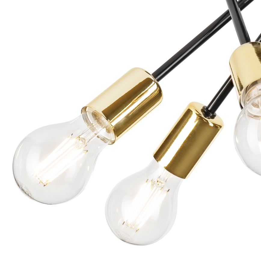 Hanglamp met vaste pendel PRIYA 5xE27/15W/230V zwart