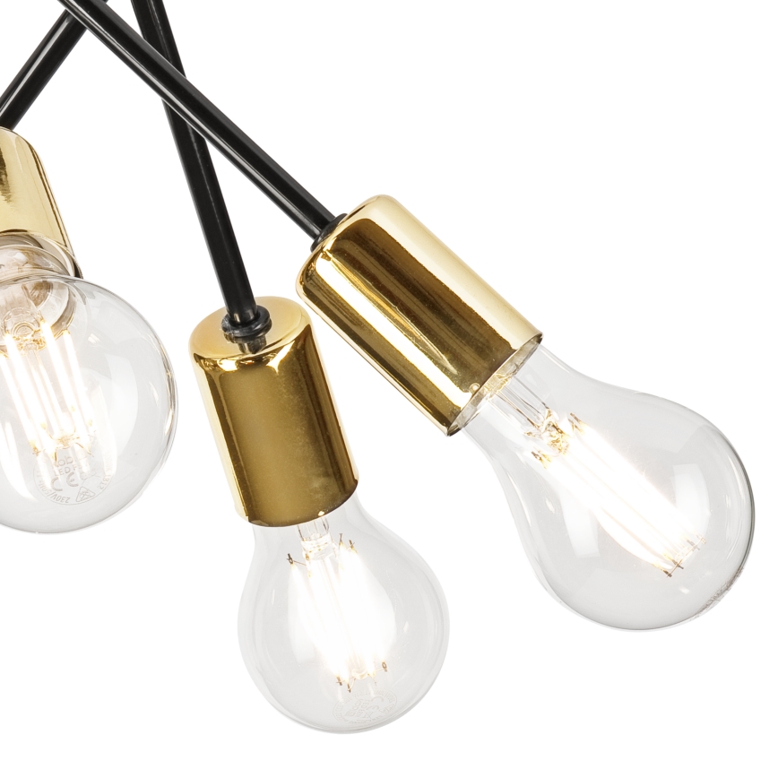 Hanglamp met vaste pendel PRIYA 5xE27/15W/230V zwart