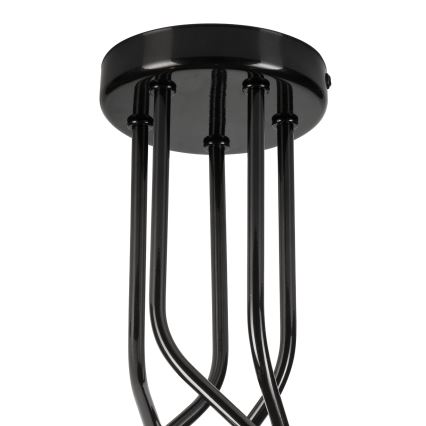 Hanglamp met vaste pendel PRIYA 5xE27/15W/230V zwart