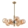 Hanglamp met vaste pendel ROLLO 8xG9/5W/230V goud/gerookt beige