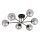 Hanglamp met vaste pendel ROMA 6xE14/10W/230V zwart/gerookt