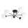 Hanglamp met vaste pendel ROMA 6xE14/10W/230V zwart/wit
