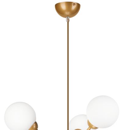 Hanglamp met vaste pendel RUBBY BALL 6xG9/5W/230V goud