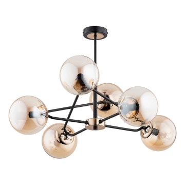 Hanglamp met vaste pendel SAGITO 6xE14/10W/230V goud