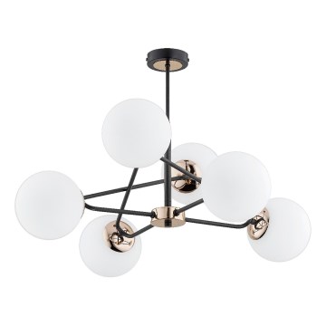 Hanglamp met vaste pendel SAGITO 6xE14/10W/230V goud