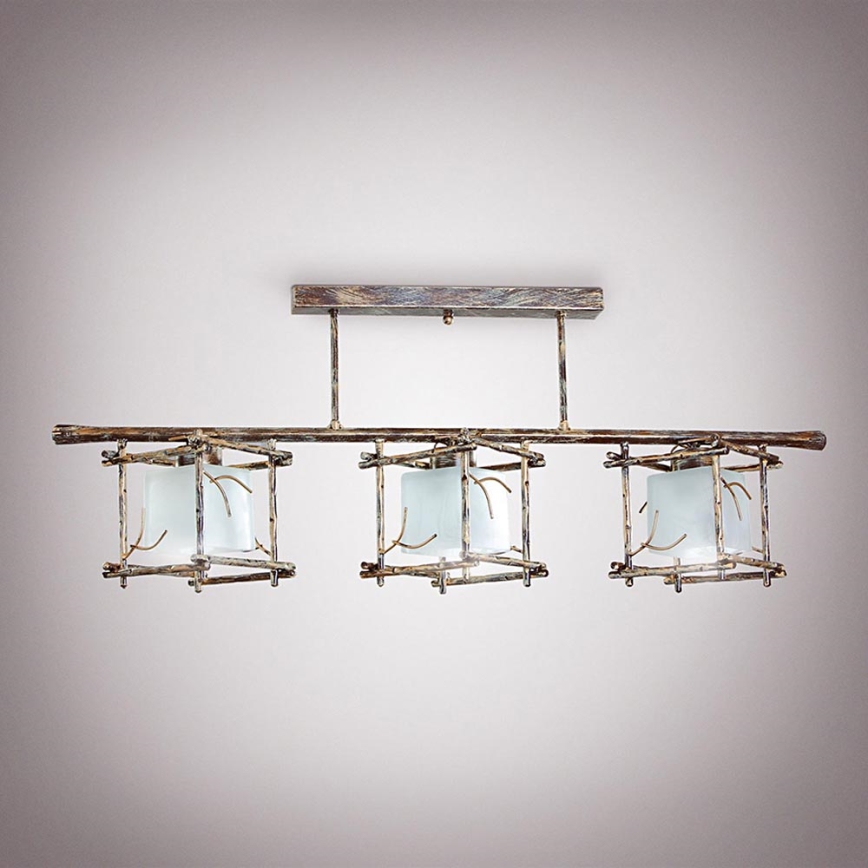 Hanglamp met vaste pendel SAVANNAH KUBO 3xE27/40W/230V licht