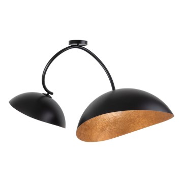 Hanglamp met vaste pendel SPACE 2xE27/60W/230V zwart/koper