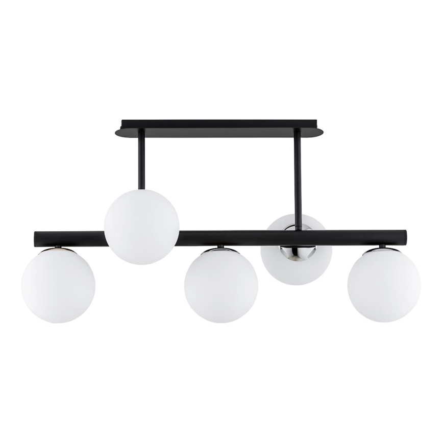 Hanglamp met vaste pendel TUKANE 5xE14/10W/230V zwart
