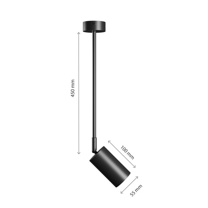 Hanglamp met vaste pendel VARIOSA 1xGU10/10W/230V zwart