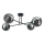 Hanglamp met vaste pendel VASCO 4xE27/60W/230V zwart/gerookt zwart