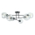 Hanglamp met vaste pendel VASCO 6xE27/60W/230V zwart/doorzichtig