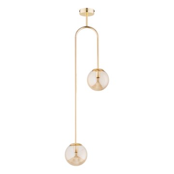 Hanglamp met vaste pendel VECTOR 2xE14/10W/230V goud