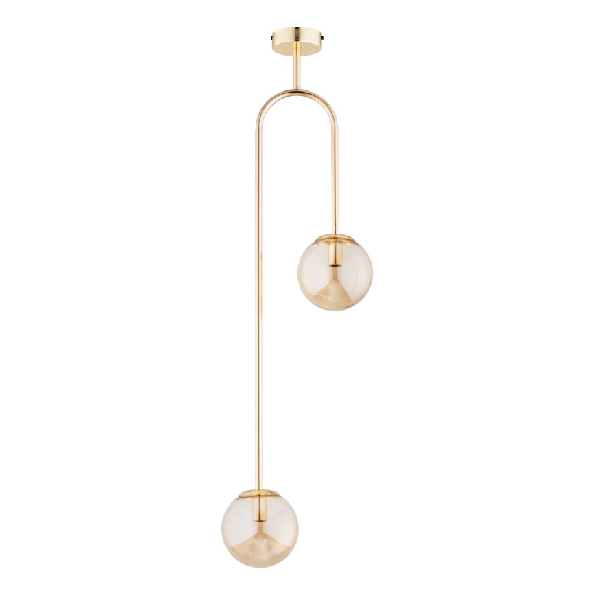 Hanglamp met vaste pendel VECTOR 2xE14/10W/230V goud