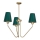 Hanglamp met vaste pendel VICTORIA 3xE27/60W/230V groen