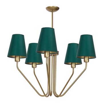 Hanglamp met vaste pendel VICTORIA 5xE27/60W/230V groen