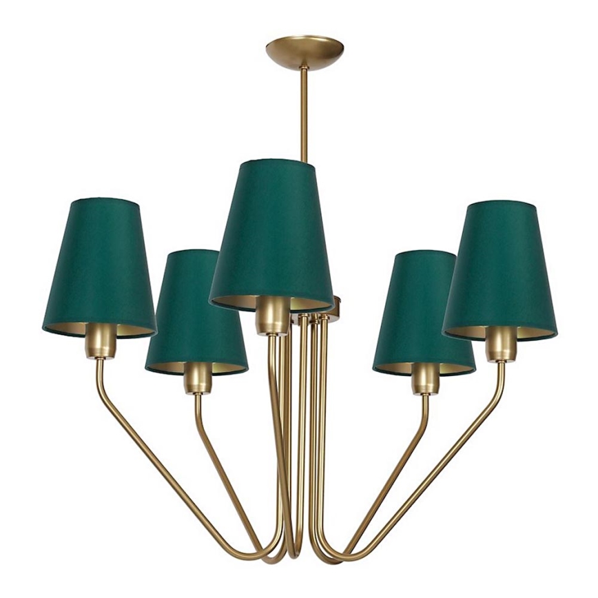 Hanglamp met vaste pendel VICTORIA 5xE27/60W/230V groen