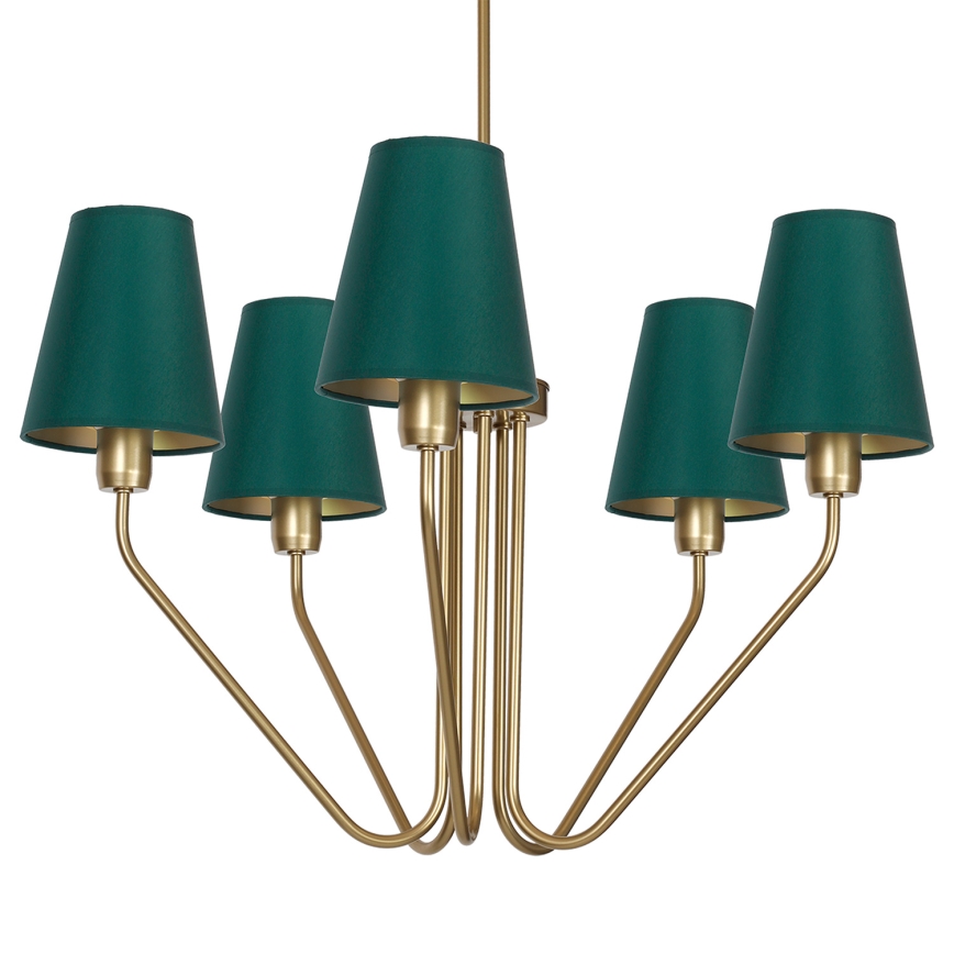 Hanglamp met vaste pendel VICTORIA 5xE27/60W/230V groen