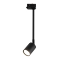 Hanglamp met vaste pendel voor een 3-fase rail systeem TOP 1xGU10/8W/230V zwart