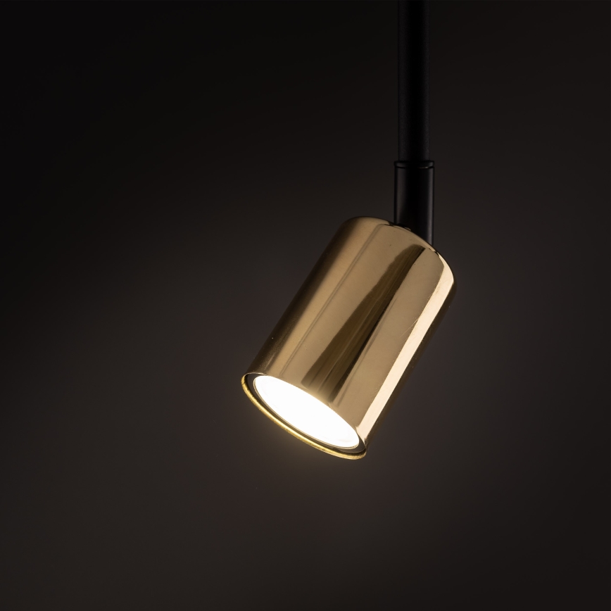 Hanglamp met vaste pendel voor 1-fase railsysteem TOP 1xGU10/10W/230V goud/zwart