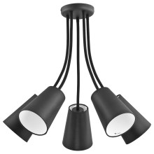 Hanglamp met vaste pendel WIRE BLACK 5xE27/60W/230V