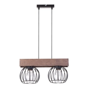 Hanglamp MILAN 2xE27/60W/230V hout