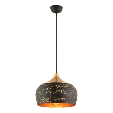 Hanglamp MONZA aan kabel 1x E27/40W/230V Ø 30 cm zwart/bronzen