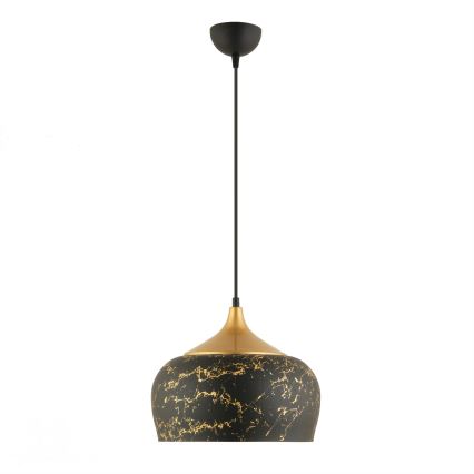 Hanglamp MONZA aan kabel 1x E27/40W/230V Ø 30 cm zwart/bronzen