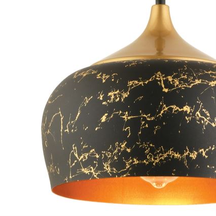 Hanglamp MONZA aan kabel 1x E27/40W/230V Ø 30 cm zwart/bronzen