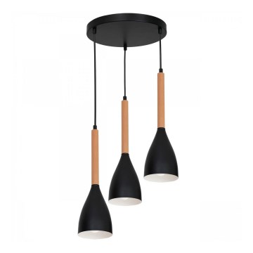 Hanglamp MUZA met kabel 3xE27/60W/230V rond