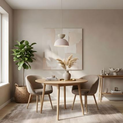 Hanglamp NEVIS aan kabel 1xE27/15W/230V Ø 29 cm crème