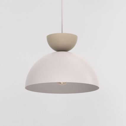 Hanglamp NEVIS aan kabel 1xE27/15W/230V Ø 29 cm crème