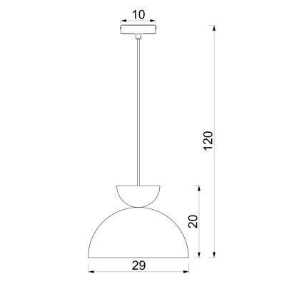 Hanglamp NEVIS aan kabel 1xE27/15W/230V Ø 29 cm crème